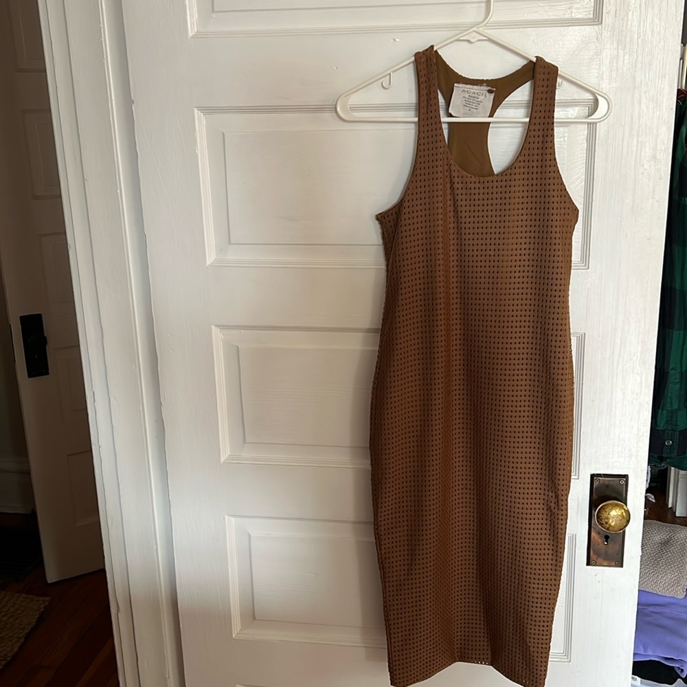 Acacia basics dress-  Medium, brown, fitted dress